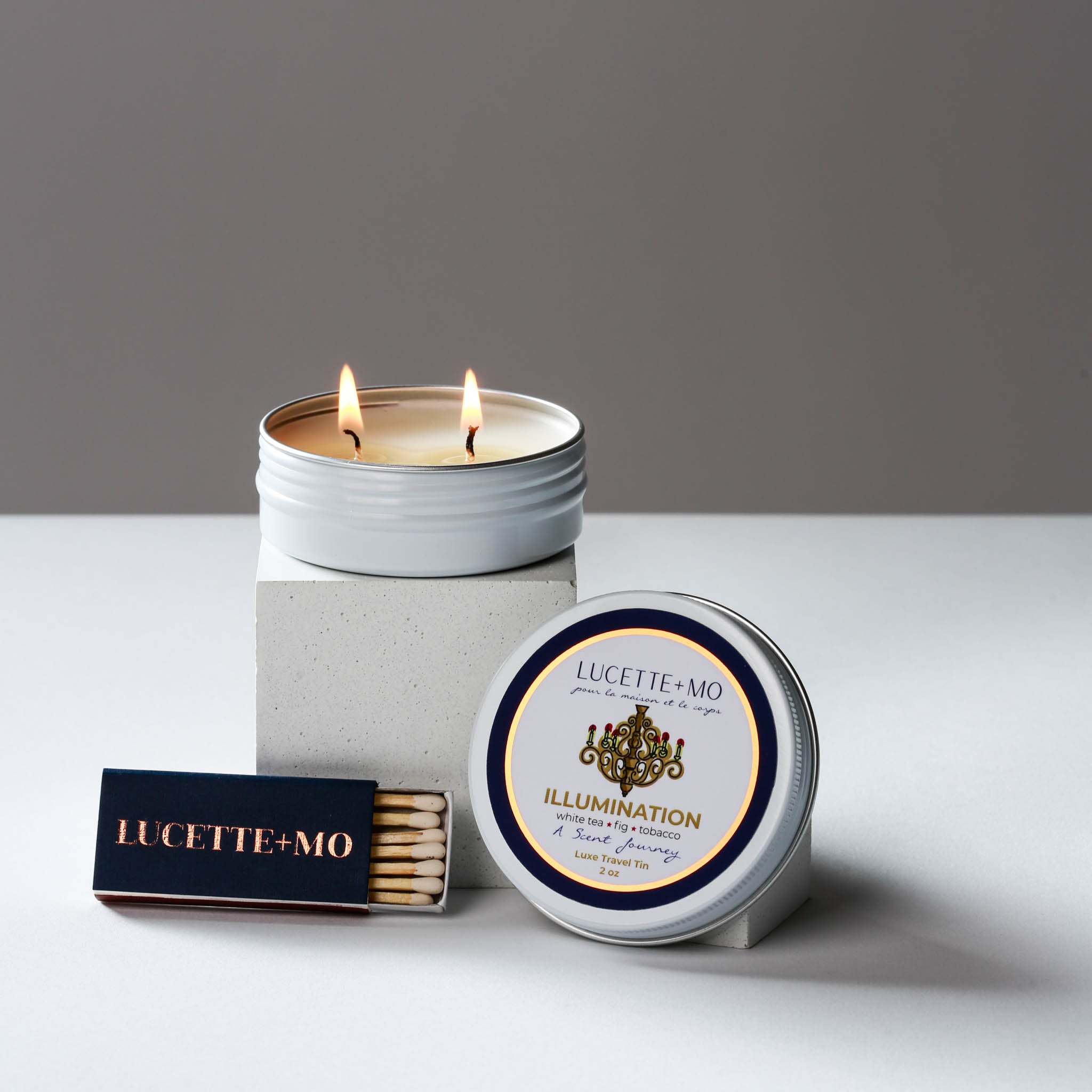 tobacco fig candle Essential Elements Candle, Wild + Tobac rhubarb and green apple Illumination - 2oz Travel Candle